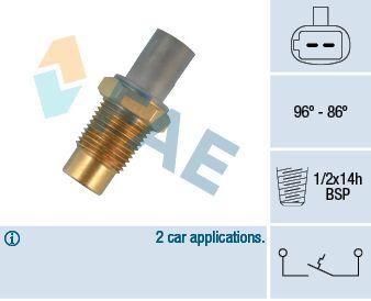 Temperaturfläkt, kylarradiatorfläkt - Termokontakt, kylarfläkt FAE 36498