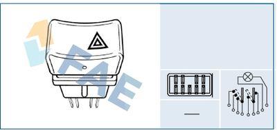 Strömbrytare, varningsljus - Brytare, varningsblinkljus FAE 61270