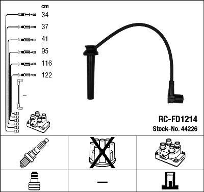 Tändkabel - Tändkabelsats NGK 44226