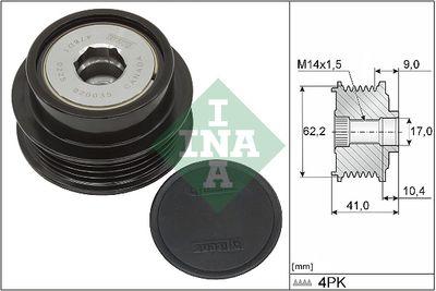 Frikopplingsnav - Frihjulskoppling, generator INA 535 0338 10