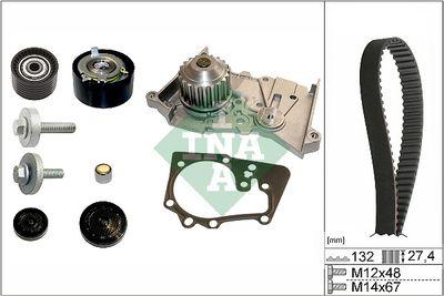 Vattenpump + kamremssats - Vattenpump + kuggremssats INA 530 0639 30