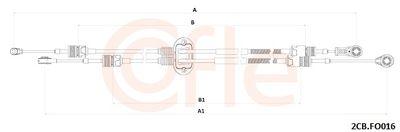 Kabel, manuell växellåda - Vajer, manuell transmission COFLE 92.2CB.FO016