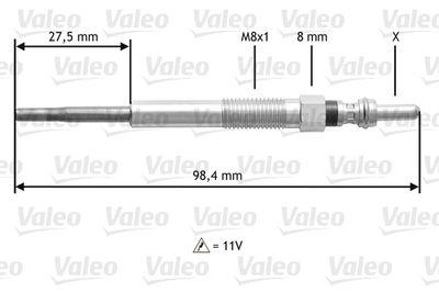 Glödstift - Glödstift VALEO 345175