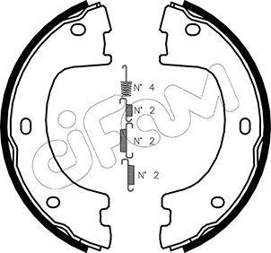 Handbroms delar - Bromsbackar, sats, parkeringsbroms CIFAM 153-249K