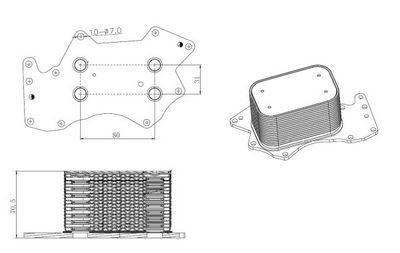 Oljekylare - Oljekylare, motor NRF 31816