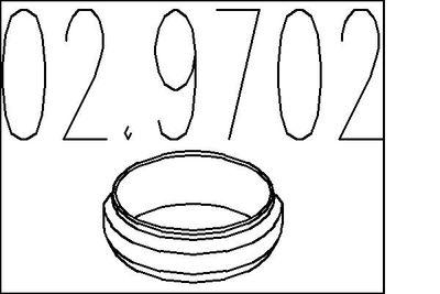 Packning, avgassystem - Packning, avgasrör MTS 02.9702