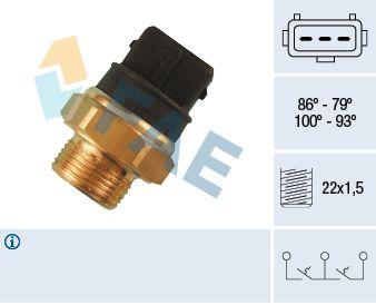 Temperaturfläkt, kylarradiatorfläkt - Termokontakt, kylarfläkt FAE 38250