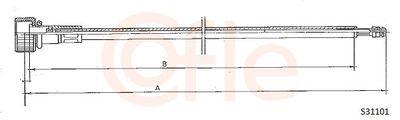Hastighetsmätarvajer - Hastighetsmätaraxel COFLE 92.S31101