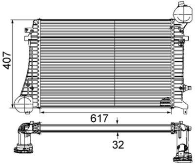 Intercooler - Laddluftkylare MAHLE CI 164 000P