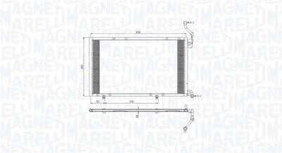 Kondensor - Kondensor, klimatanläggning MAGNETI MARELLI 350203813000