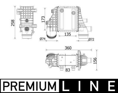 Intercooler - Laddluftkylare MAHLE CI 553 000P