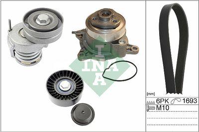 Vattenpump + serpentinremsats - Vattenpump + spårremssats INA 529 0534 30