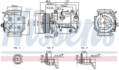 A/C-kompressor - Kompressor, klimatanläggning NISSENS 891201