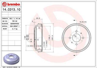 Bromstrummor - Bromstrumma BREMBO 14.C013.10