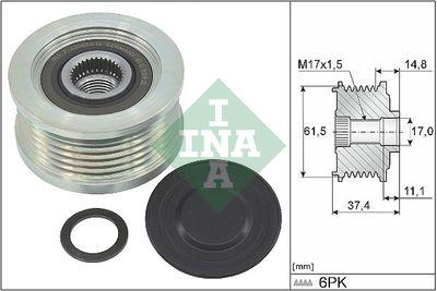 Frikopplingsnav - Frihjulskoppling, generator INA 535 0348 10