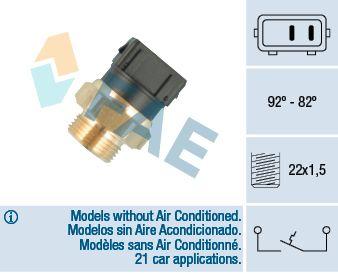Temperaturfläkt, kylarradiatorfläkt - Termokontakt, kylarfläkt FAE 36824