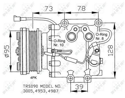 A/C-kompressor - Kompressor, klimatanläggning NRF 32236