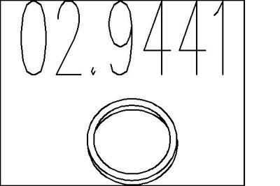 Packning, avgassystem - Clipavgasrör MTS 02.9441