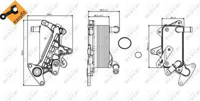 Automatväxellåds oljekylare - Oljekylare, automatisk transmission NRF 31357