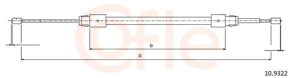 Parkeringsbromskablar - Vajer, parkeringsbroms COFLE 10.9322